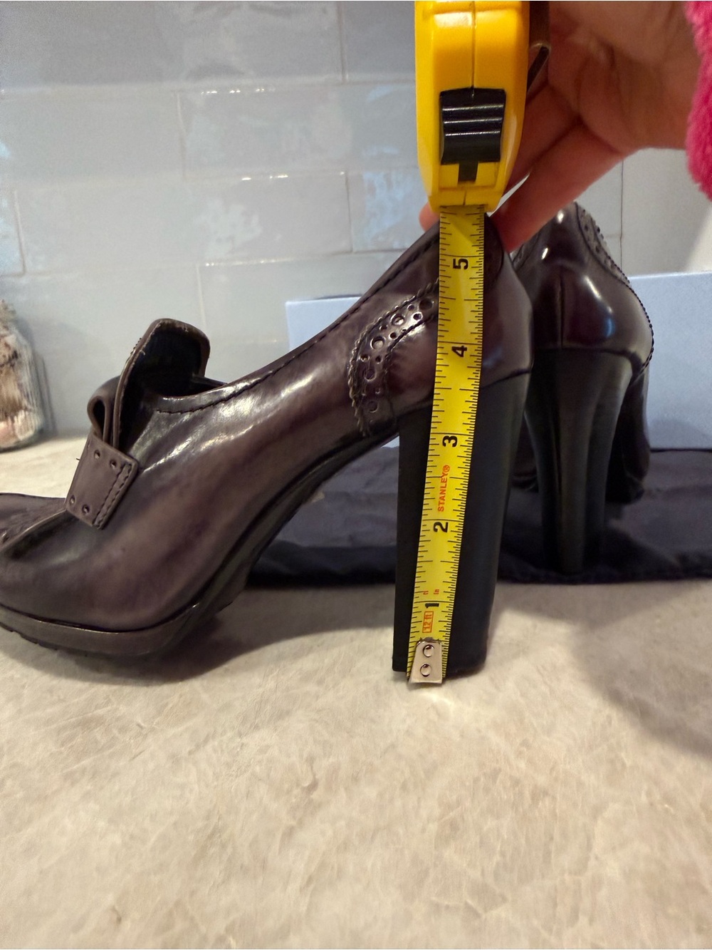 Prada Brown/ gray Leather Kiltie Fringe Loafers - Picture 6 of 7